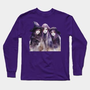 3 goth witches Long Sleeve T-Shirt